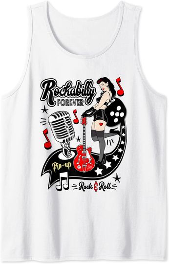 Rockabilly Girl Tank Top 50s Rockabilly Clothes Pinup Rocker Sock Hop Greaser 60s