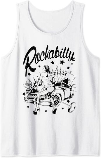 Rockabilly Girl Tank Top 50s Rockabilly Rock N Roll Shirt Sock Hop Rocker Pin up