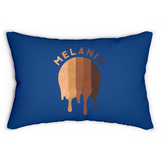 Melanin Dripping Down Black Pride Proud Heritage Lumbar Pillow
