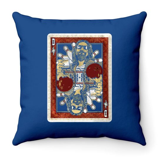 The Big Lebowski The Dude Abides Playing Card Throw Pillow
