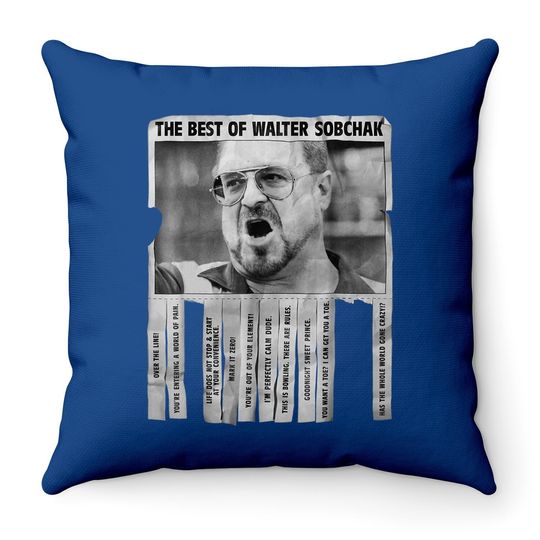 The Big Lebowski Walter Best Of Quotes Flyer Throw Pillow