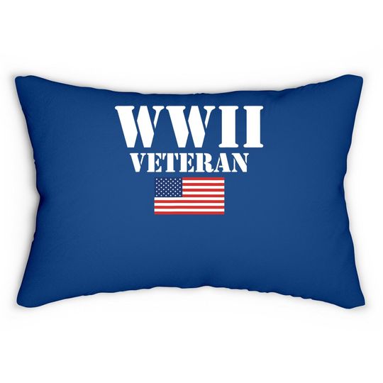 American Patriot Wwii Veteran Military World War 2 Veteran Lumbar Pillow