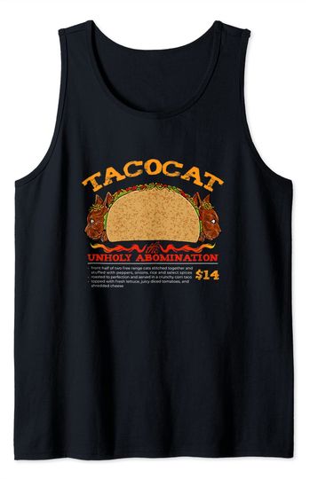 Tacos Meme Tank Top TACOCAT: The Unholy Abomination