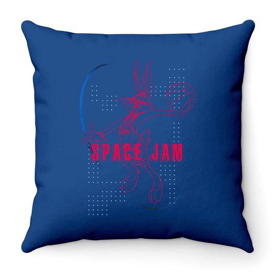 Space Jam New Legacy Short Sleeve Throw Pillow- Looney Tunes Tune Squad Bugs Bunny Throw Pillow