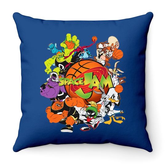 Space Jam Tune Squad Marvin & Bugs Bunny Teenage Throw Pillow New Clothes Black