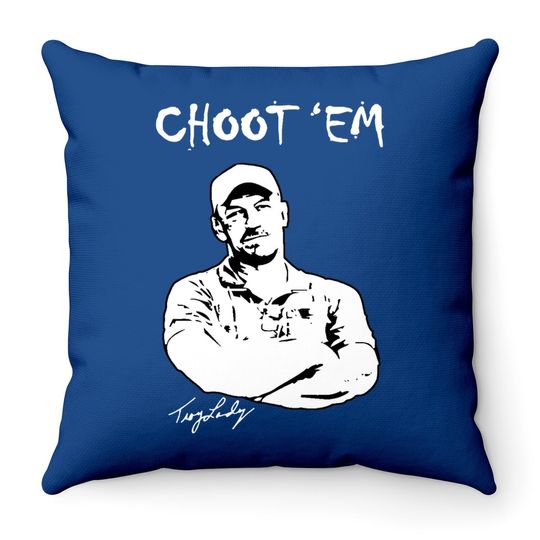 Lucky Star Swamp People Choot'em Throw Pillow Fashion Cotton Round Neck Short Sleeve Tees Black