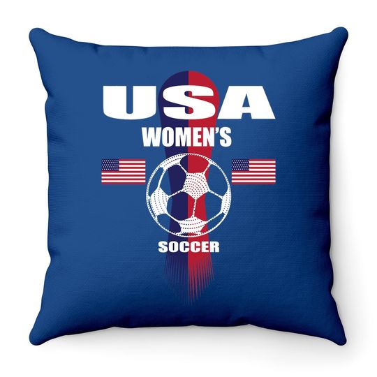 Soccer Team Usa United States Soccer Throw Pillow