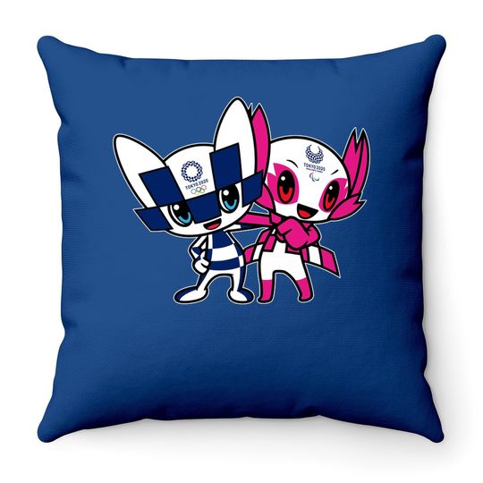 Yasefs Hrshen Miraitowa Tokyo Olympics Throw Pillow