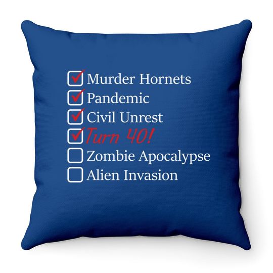 40th Birthday - 40 Years Old - 2020 2021 - Quarantine Throw Pillow