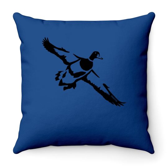 Single Drake Duck Hunting Committed Waterfowl Throw Pillow