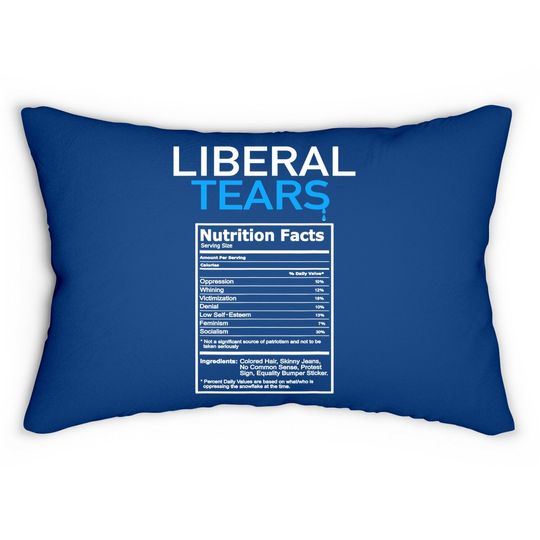 Liberal Tears Anti Liberal Pro Trump Republican Gift Lumbar Pillow