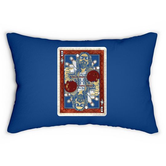 The Big Lebowski The Dude Abides Playing Card Lumbar Pillow