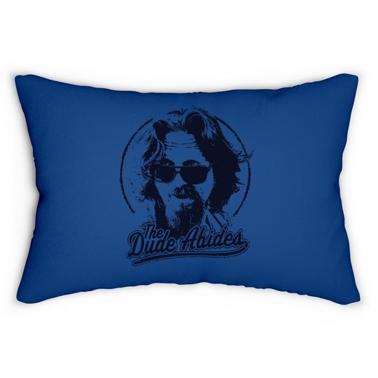 The Big Lebowski The Dude Abides Classic Circle Logo Lumbar Pillow
