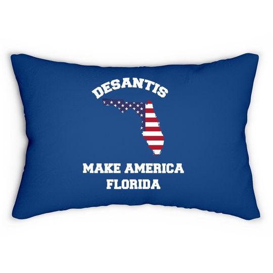 Make America Florida, Trump Desantis 2024 Election Lumbar Pillow