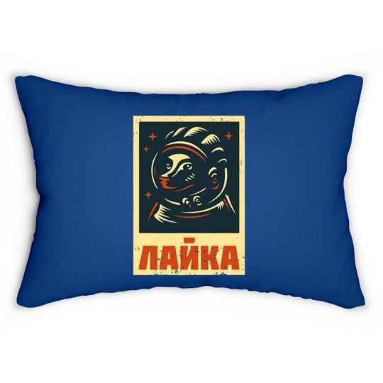 Laika Dog Sputnik Space Travel Lumbar Pillow