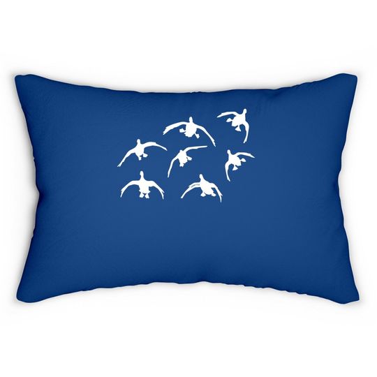 Duck Hunting Seven Drakes By Committed Waterfowl Lumbar Pillow
