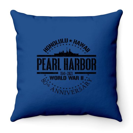 Pearl Harbor 80th Anniversary 1941 World War 2 Veteran Throw Pillow