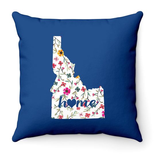 Floral Idaho Home Throw Pillow