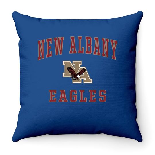 New Albany High School Eagles Throw Pillow