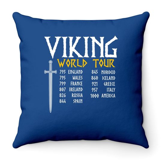 Viking World Tour Throw Pillow