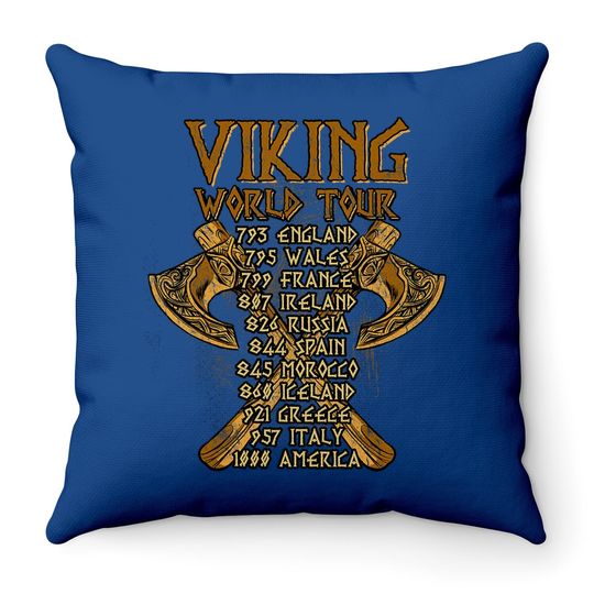 Viking World Tour Throw Pillow