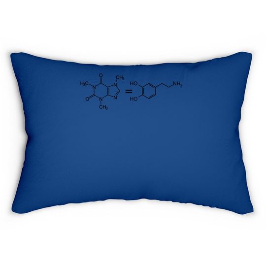 Caffeine Equals Happiness Molecule Dopamine Science Lumbar Pillow