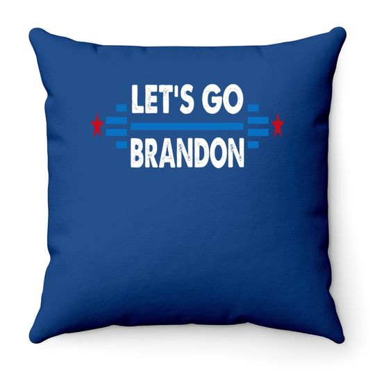 Let's Go Brandon Conservative Anti Liberal Us Flag Throw Pillow