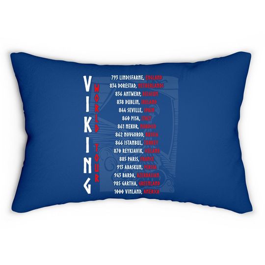 Viking World Tour Front And Backprint! Lumbar Pillow