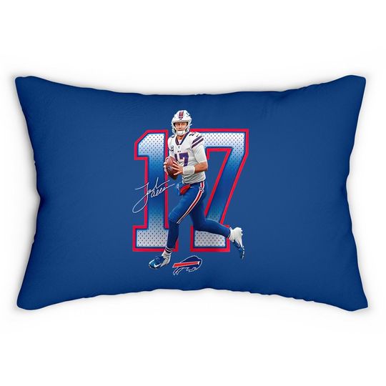 Josh Allen Royal Buffalo Bills Powerhouse Player Graphic Lumbar Pillow
