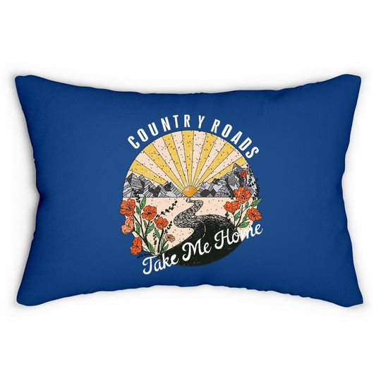 Country Roads Take Me Home Lumbar Pillow