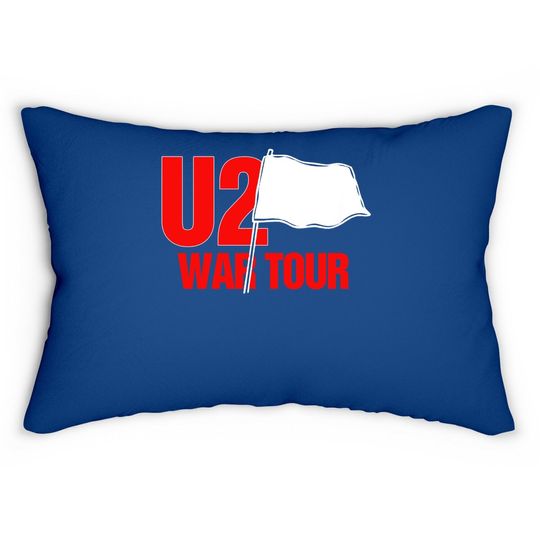 U2 War Tour Vintage 1983 Black Concert Lumbar Pillow