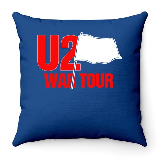 U2 War Tour Vintage 1983 Black Concert Throw Pillow