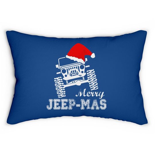 Merry Jeepmas Funny Christmas Jeep Lovers Classic Lumbar Pillow