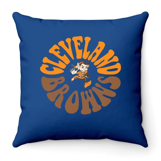 Cleveland Browns Hippy Style Elf Throw Pillow