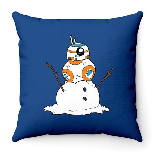 Snowman Robot On Snowman Essential Throw Pillow