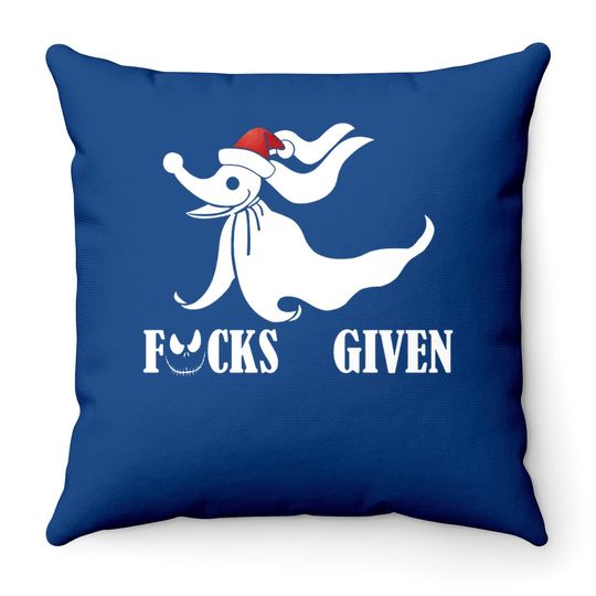 F.u.c.k Given Zero Nightmare Before Christmas Santa Hat Throw Pillow Throw Pillow