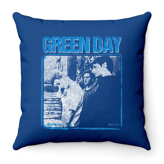 Green Day Photo Block Throw Pillow