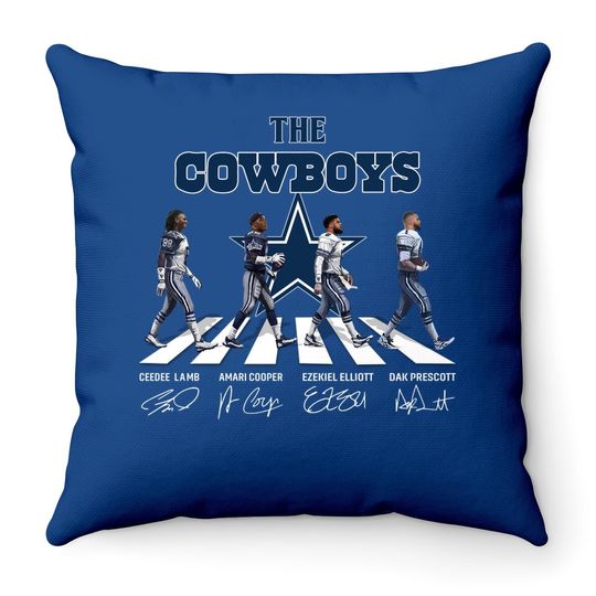 Dallas Cowboys Walking Road Throw Pillow
