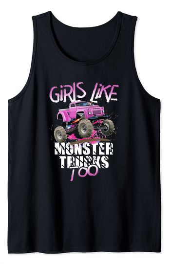 Girl Truck Tank Top Like Monster Trucks Too Cool Girl Purple Truck