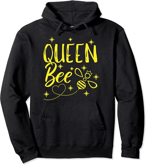 Cute Bees Hoodie Queen Bee Crown Bee Queen Pullover