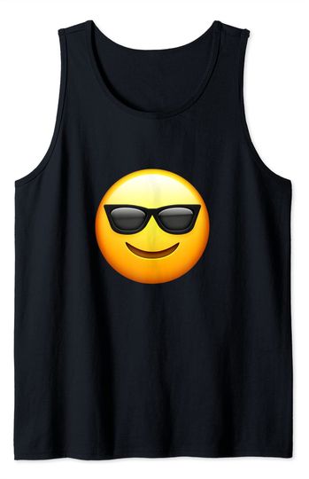 Smile Face Tank Top Sunglasses Shades Smiley Face