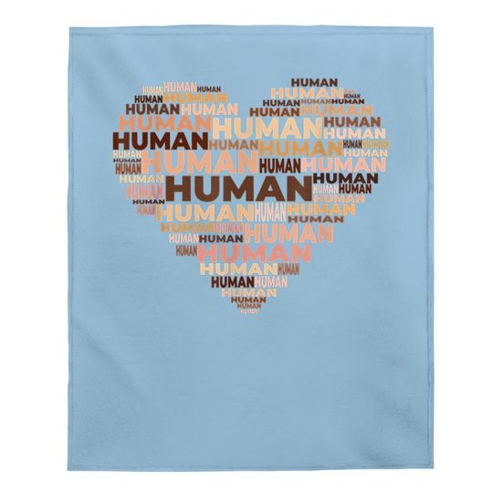 Human Skin Tone Heart Anti-racist Baby Blanket