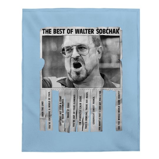 The Big Lebowski Walter Best Of Quotes Flyer Baby Blanket