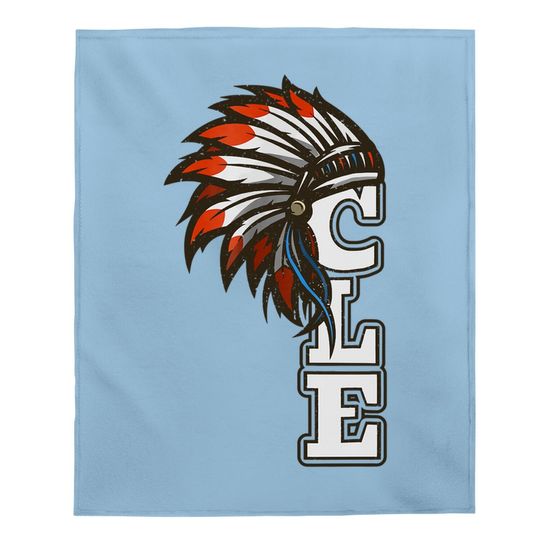 Cle Cleveland Ohio Native American Indian Tribe Baby Blanket