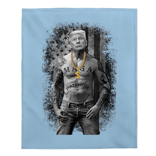 Patriotic Gangster Anti Liberal Pro Trump Republican Gifts Baby Blanket