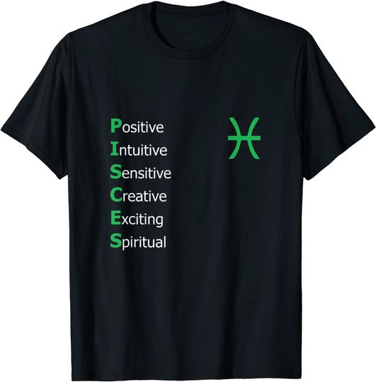 Pisces Art T-shirt Personality Astrology Zodiac Sign
