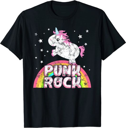 Punk T-shirt Funny Ironic Cool Unicorn Punk Rock Music