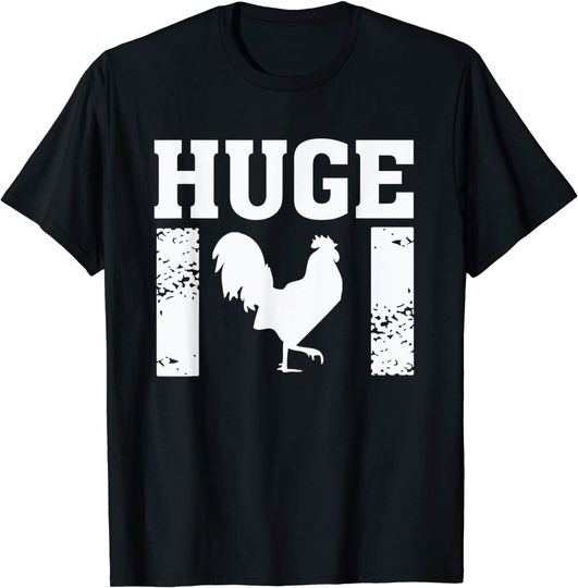 Rooster Silhouette T-shirt Huge Rooster - Cock a doodle do Funny Humor