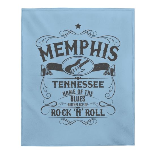 Memphis Tennessee Blues Country Music Guitar Baby Blanket