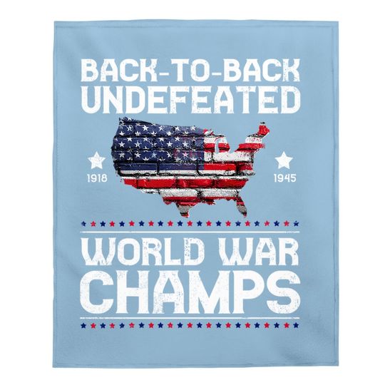 Back-to-back Undefeated World War Champs Baby Blanket